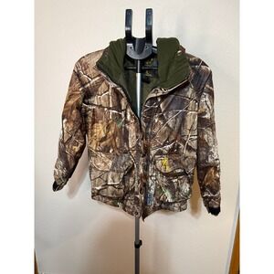 Browning Jr Pre-Vent Camo Hunting Jacket Boys Large Realtree Insulated 303-673